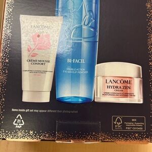 Lancome holiday eye makeup remover set ( remover/cleanser/cream) 3 pcs